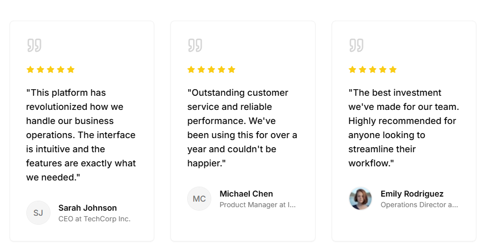 Grid Testimonials preview