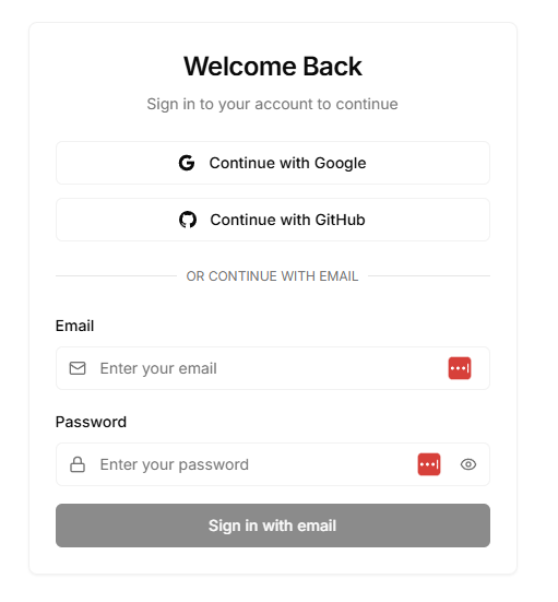 Social Login preview